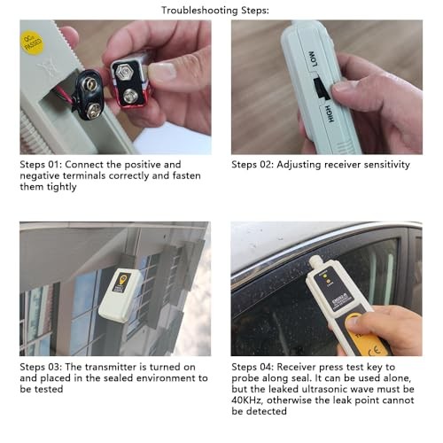 Ultrasonic Leak Detector Kit, 40kHz HVAC & Automotive Leak Tester | Find air