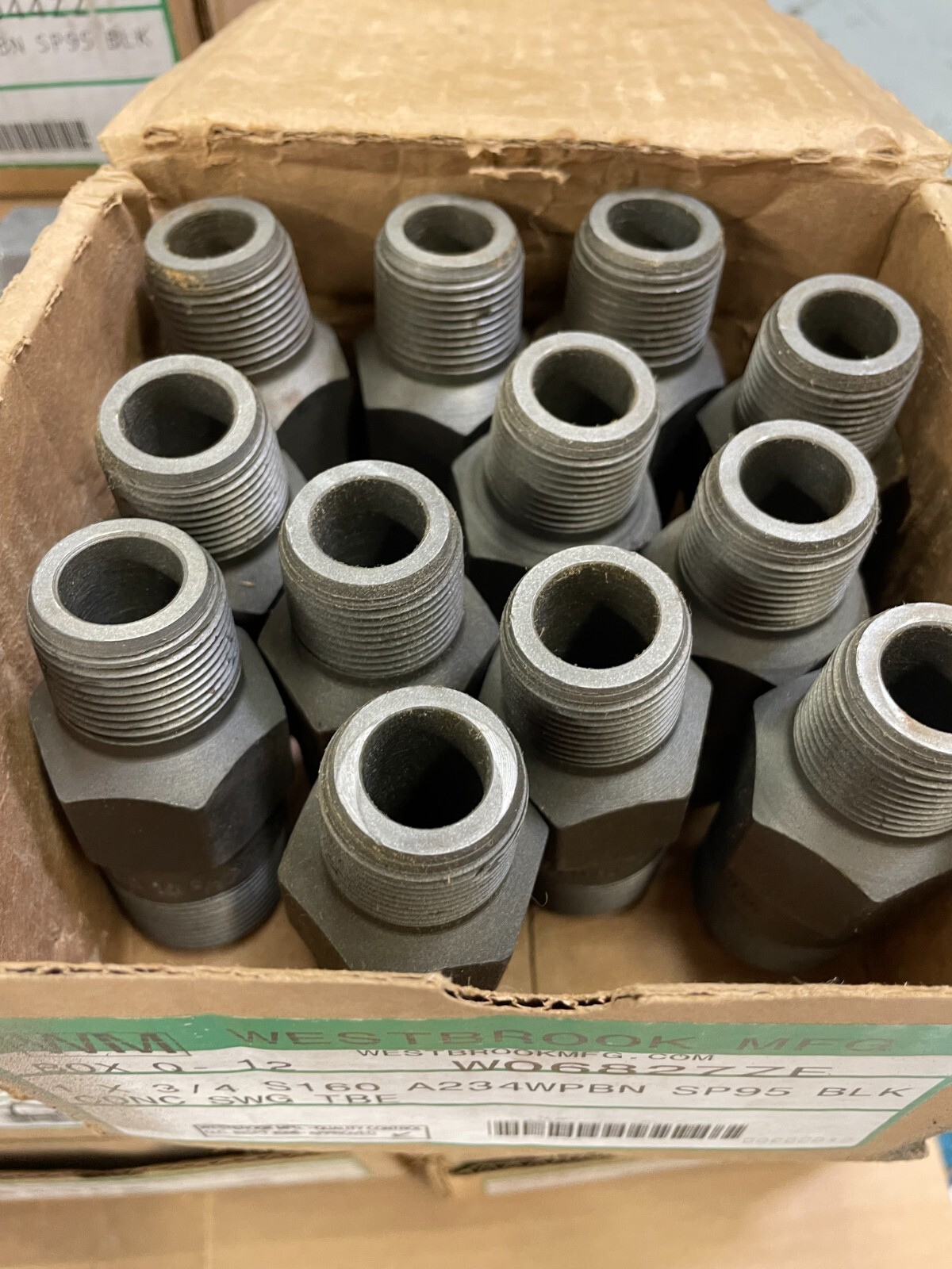 SWAGE NIPPLE 1″ x 3/4″ Schedule 160 Concentric Thread Both End A234 WPBN SP95