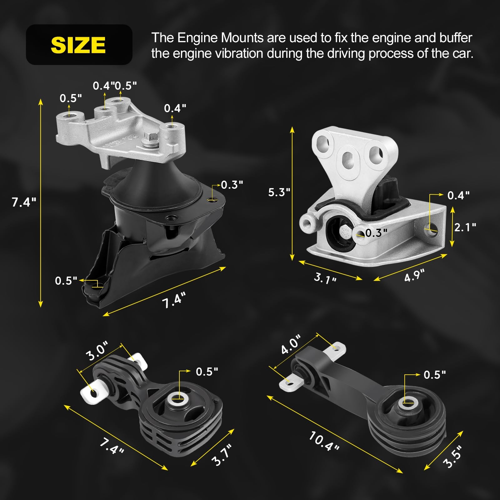 Genuine OE Quality Engine Motor Mount For Honda Civic 1.8L 2006-2011 Auto A4530