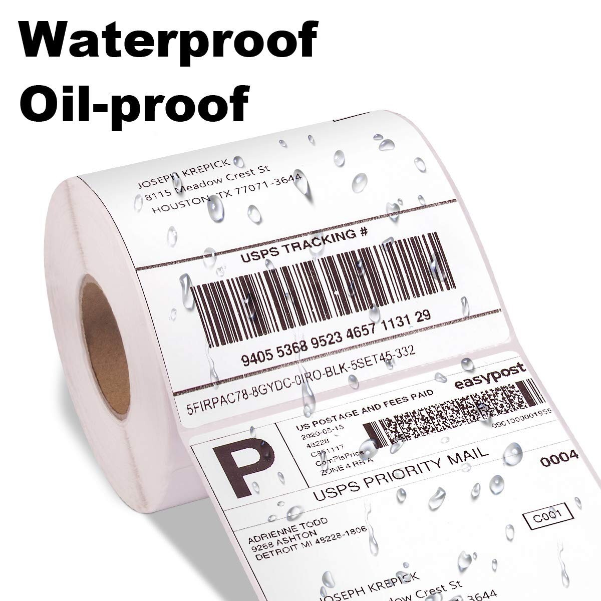 4 Rolls 250/Roll 4″ x 6″ Direct Thermal Shipping Labels for Zebra GX420D LP-2442