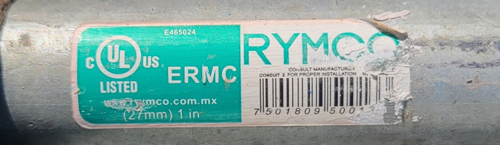 RYMCO 1-inch Electrical Rigid Conduit galvanized, trade size 1in x 10ft, RMC