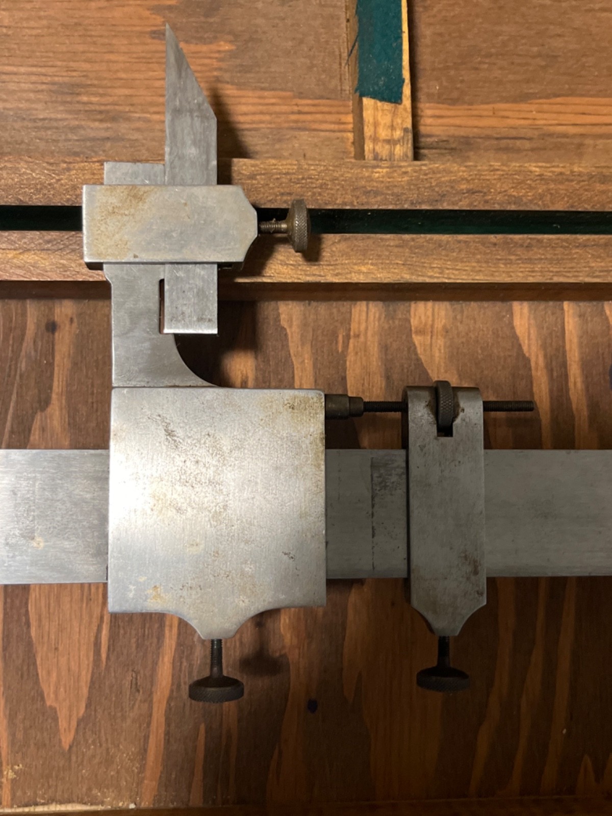 Vintage McGrath Vernier Height Gage in wooden box. St Paul.