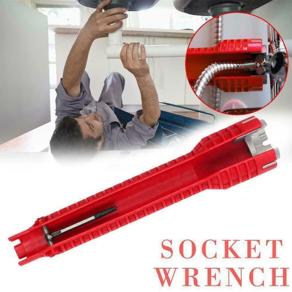 14 In 1 Faucet Sink Basin Installer Pipe Wrench Tap Spanner Multifunction Tools