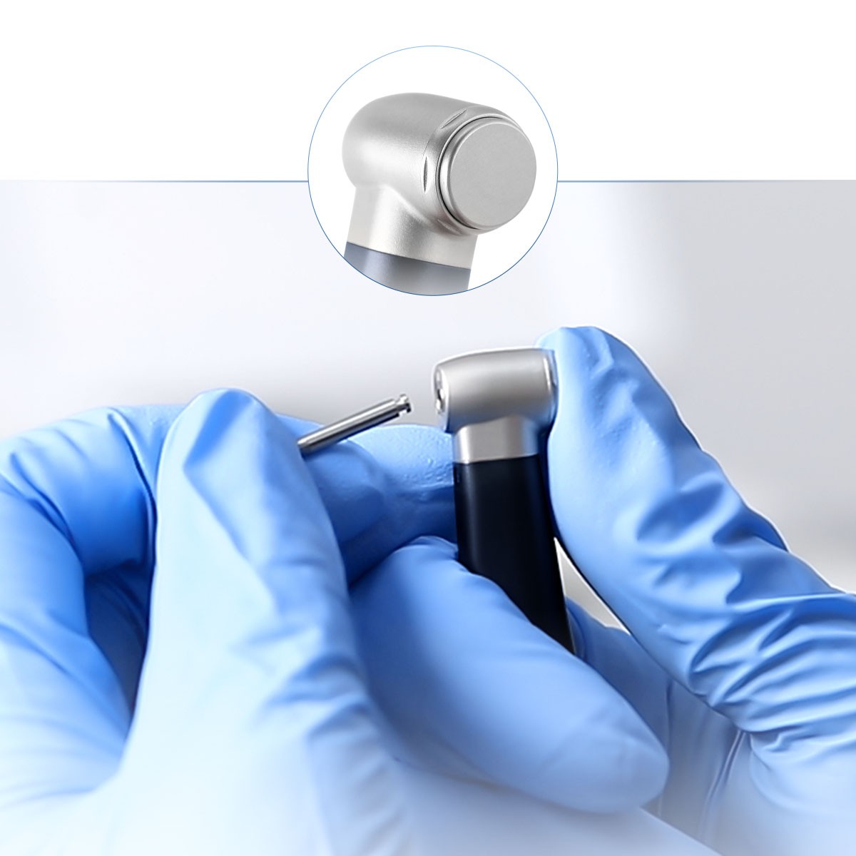 Dental LED Brushless Electric Micro Motor E-Type /1:1 LED Contra Angle Handpiece