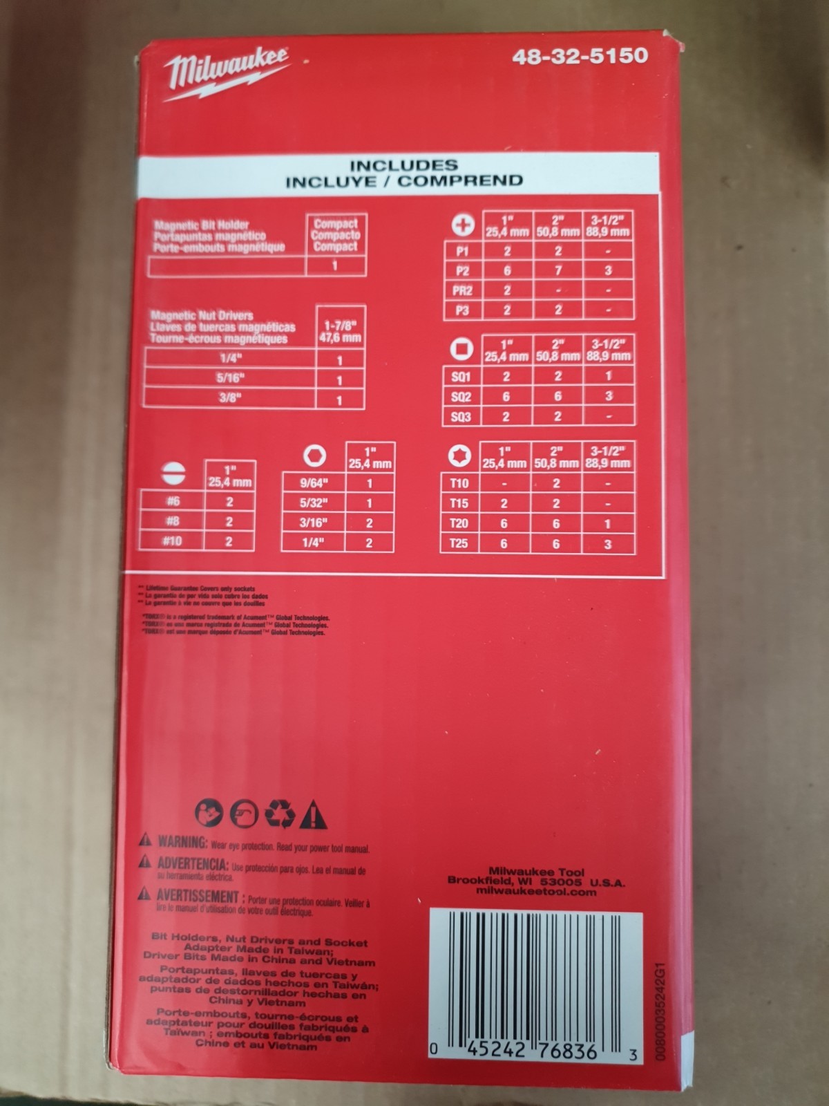 Milwaukee Shockwave Impact Duty Driver Bit Set 100Pc 48-32-5150