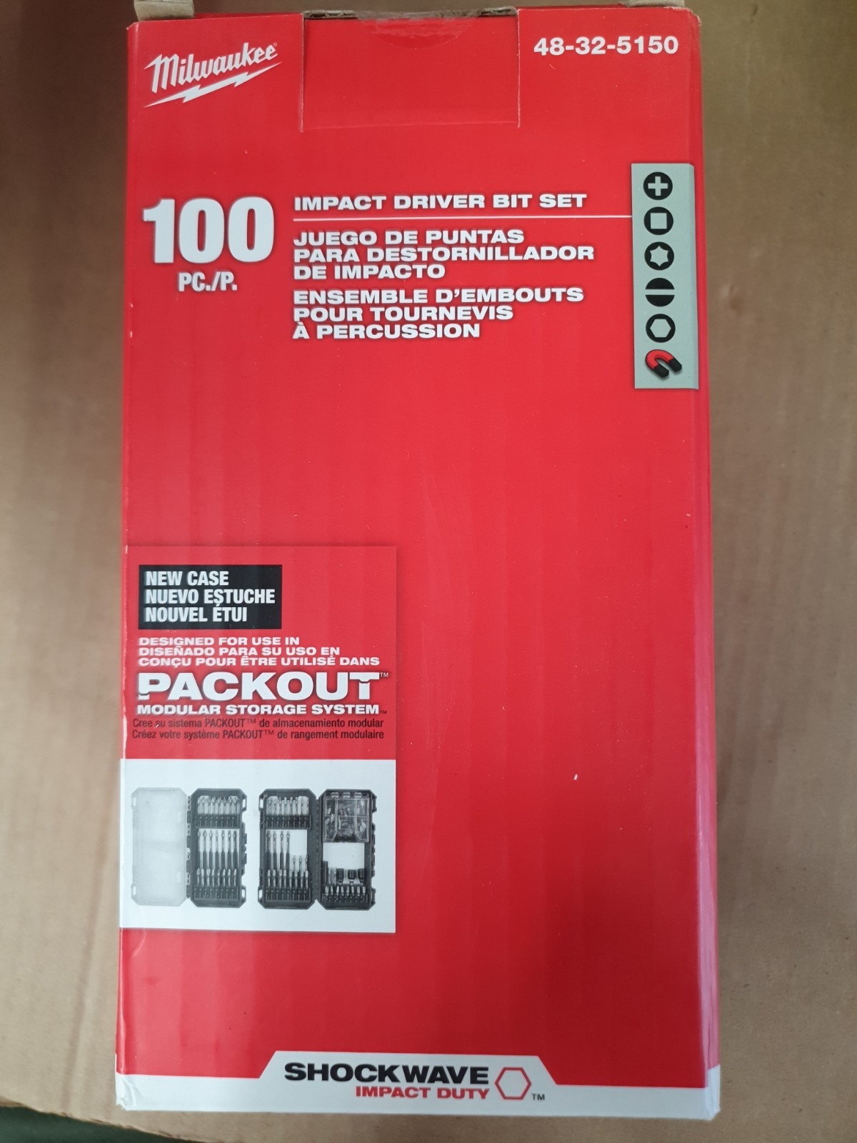Milwaukee Shockwave Impact Duty Driver Bit Set 100Pc 48-32-5150