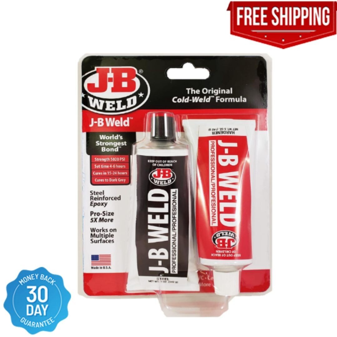 J-B Weld 8281 Professional Size Steel Reinforced Epoxy Twin Pack – 10 oz. Grey