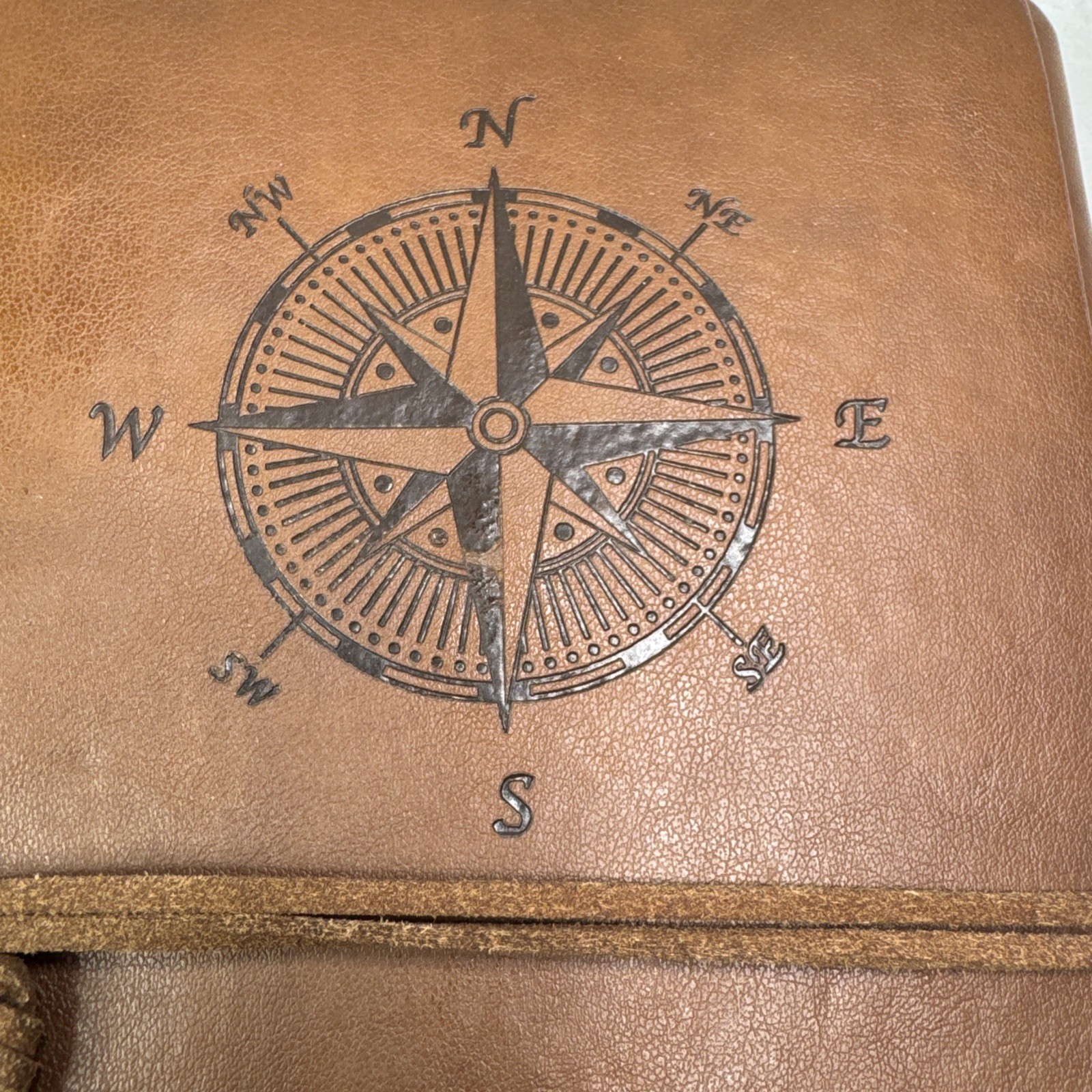 Maleden Nautical PU Leather Journal Refillable 6 ring Compact Binder Craft Paper