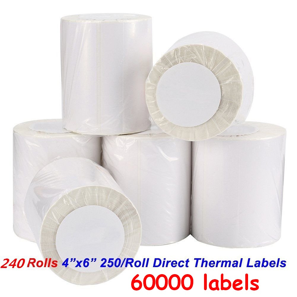 240 Roll Direct Thermal Shipping Labels 4×6 250/Roll For Zebra Eltron ZP450 2844
