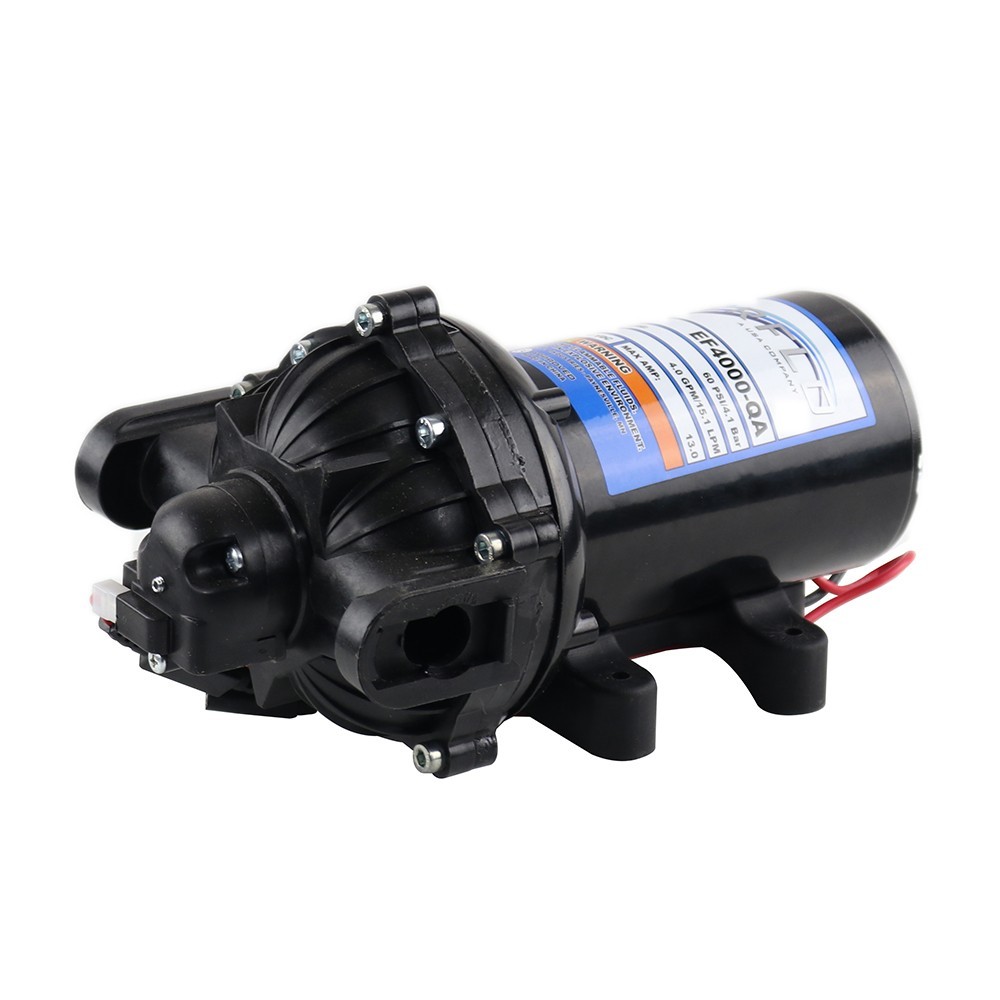 Everflo EF4000-QA 12V Diaphragm Sprayer Pump – 4.0GPM, 60 PSI Max, 3/4″ QA Ports