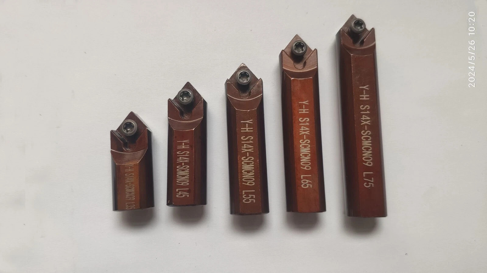 5pcs 14mm Straight Cutter Tool fits 50.0mm Portable Line Boring Machine
