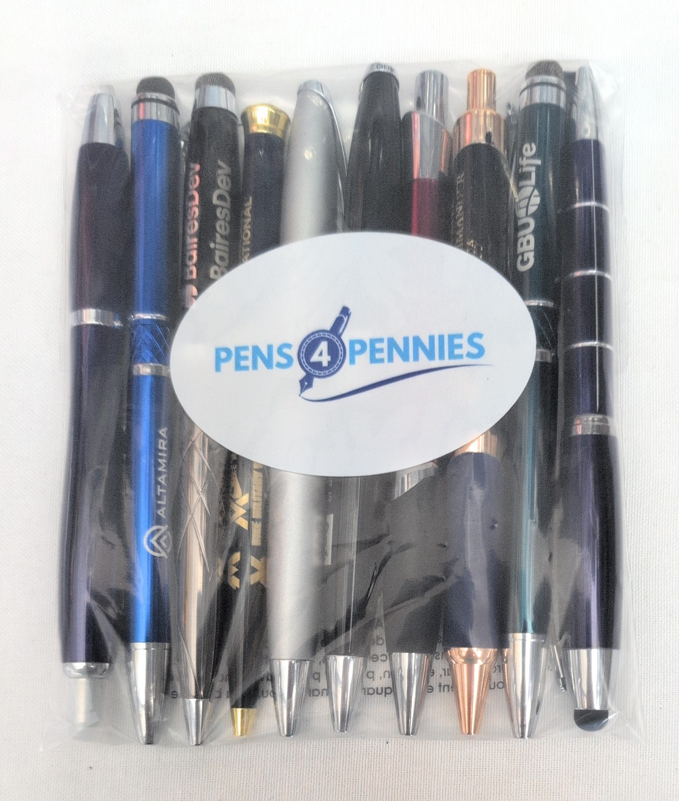 10ct Mixed Lot Executive Metal Super Premium Misprint Pens HUB PEN Gold/Marble