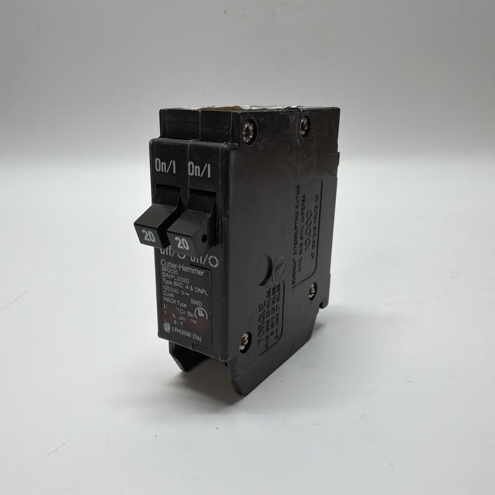 EATON CUTLER HAMMER BR2020 20 Amp 2 Pole Tandem Circuit Breaker