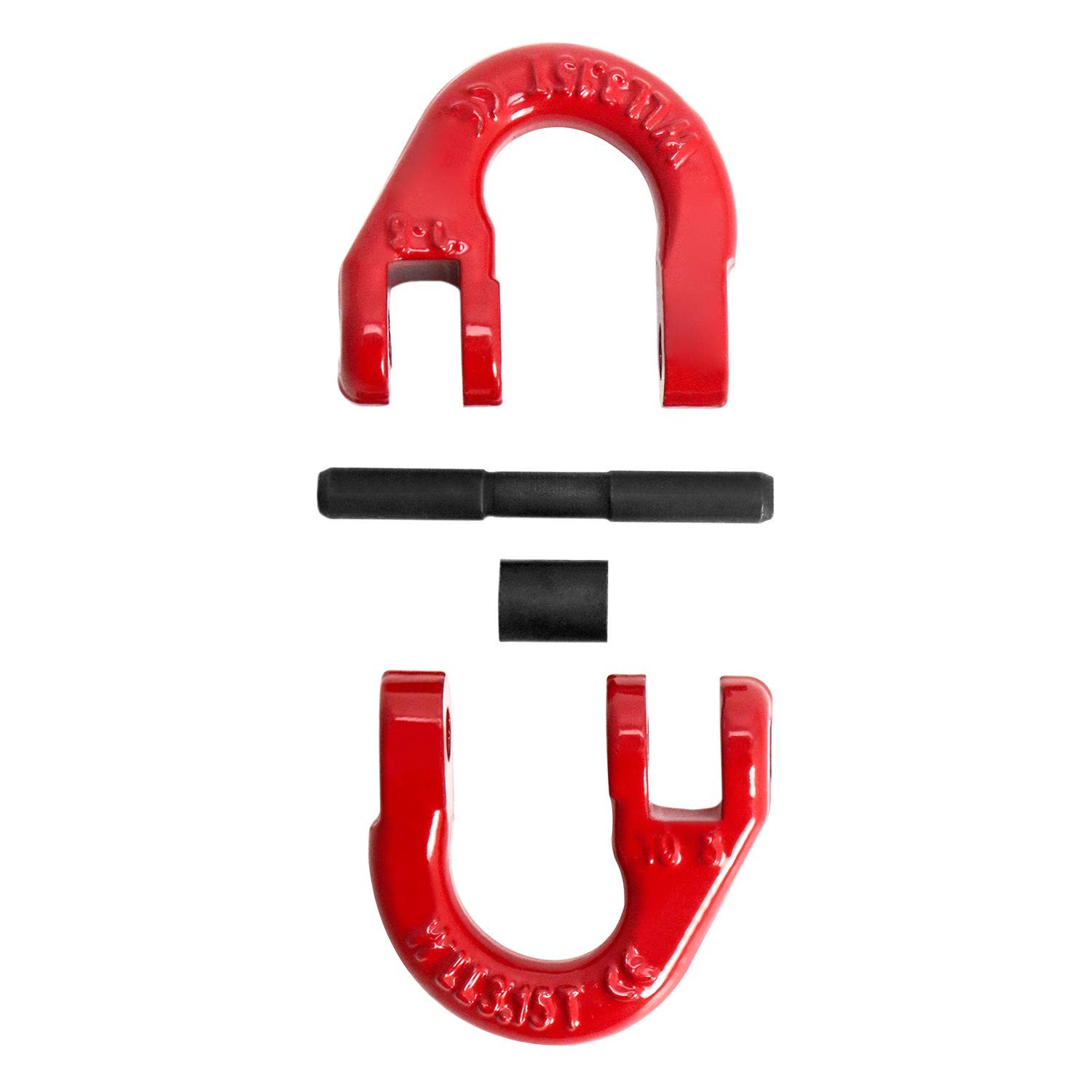 G80 Hammerlock Coupling Links 3/8in Alloy Steel 7100lb WLL Red 4 Pack For Chains