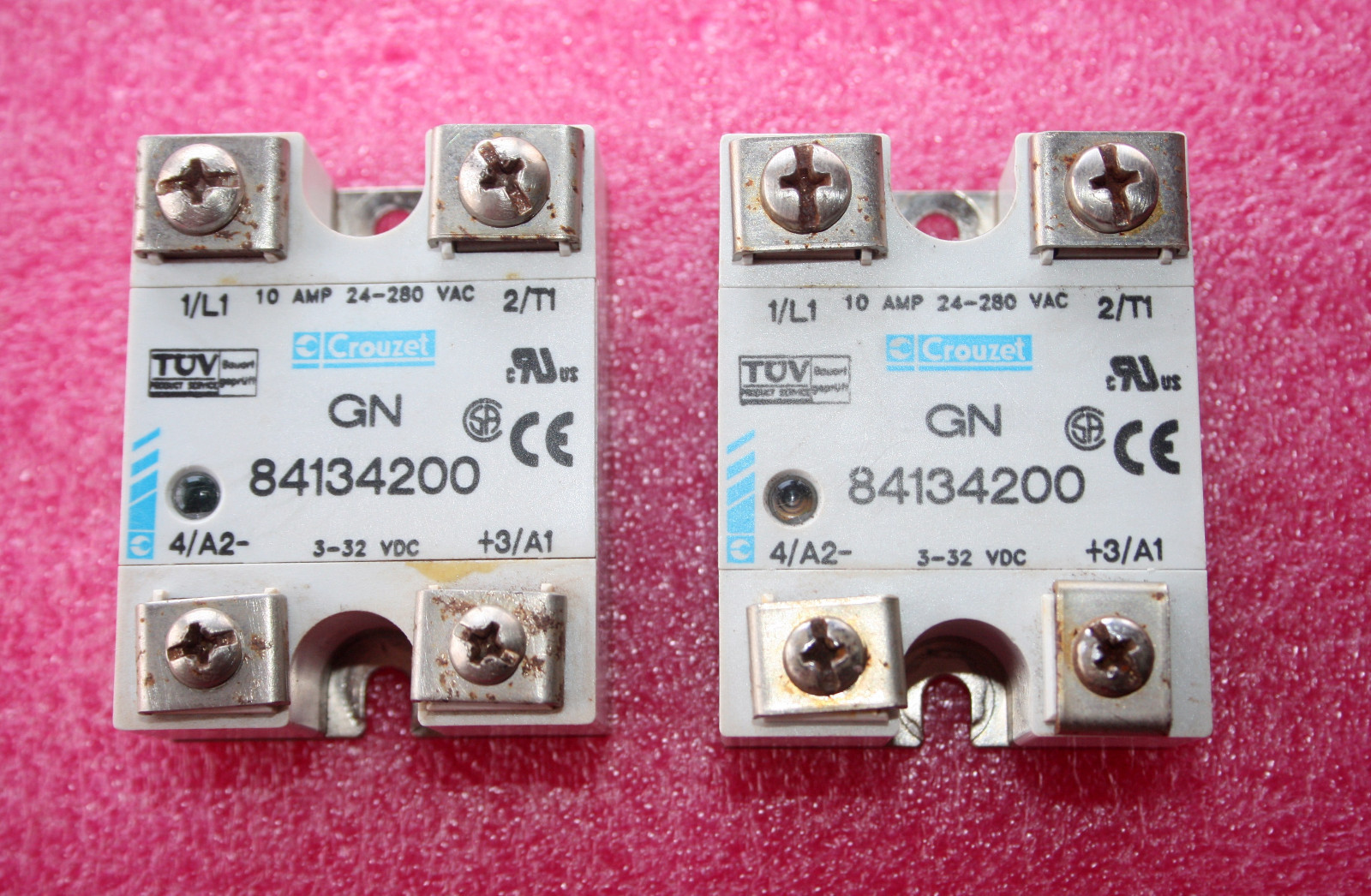Crouzet GN 84134200 Solid State Relay IP00 10A/240V AC/DC INPUT- 2 Pieces