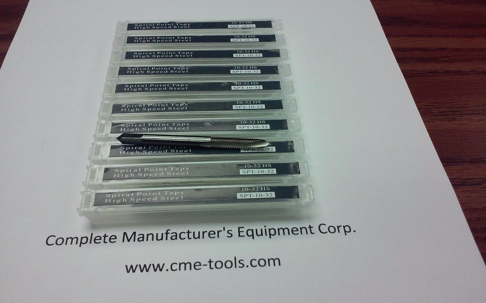 Spiral Point Taps 10pcs #10-32 plug 2flute M2 high speed steel #SPT-10-32-new