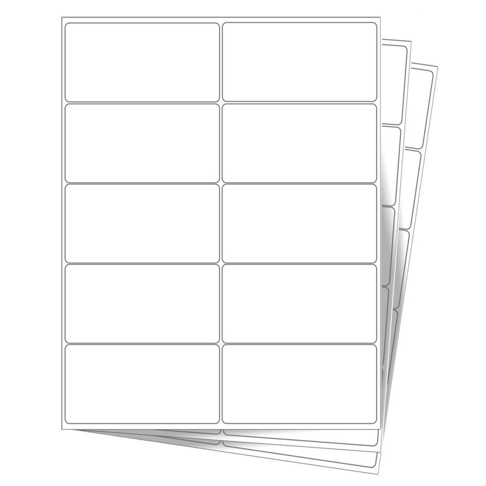 1000 2″ x 4″ White Self Adhesive Mailing Postage Shipping Labels 10 Up 100 Sheet