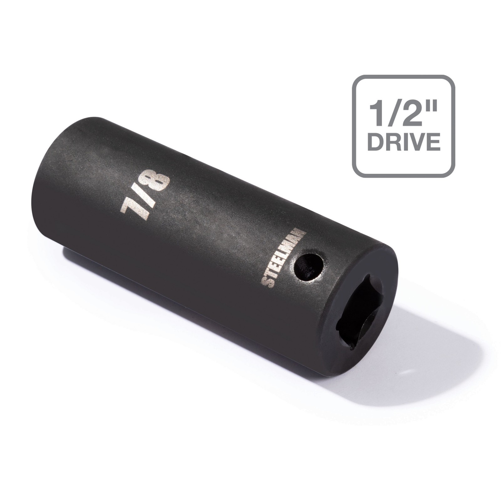 STEELMAN 1/2 in. Drive x 7/8 in. Deep Thin Wall 6-Point Impact Socket, 79406