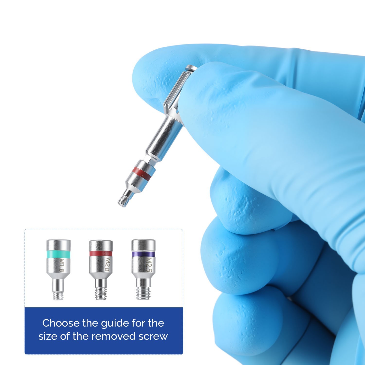Kit extractor de tornillos rotos de implante dental, instrumental quirúrgico con