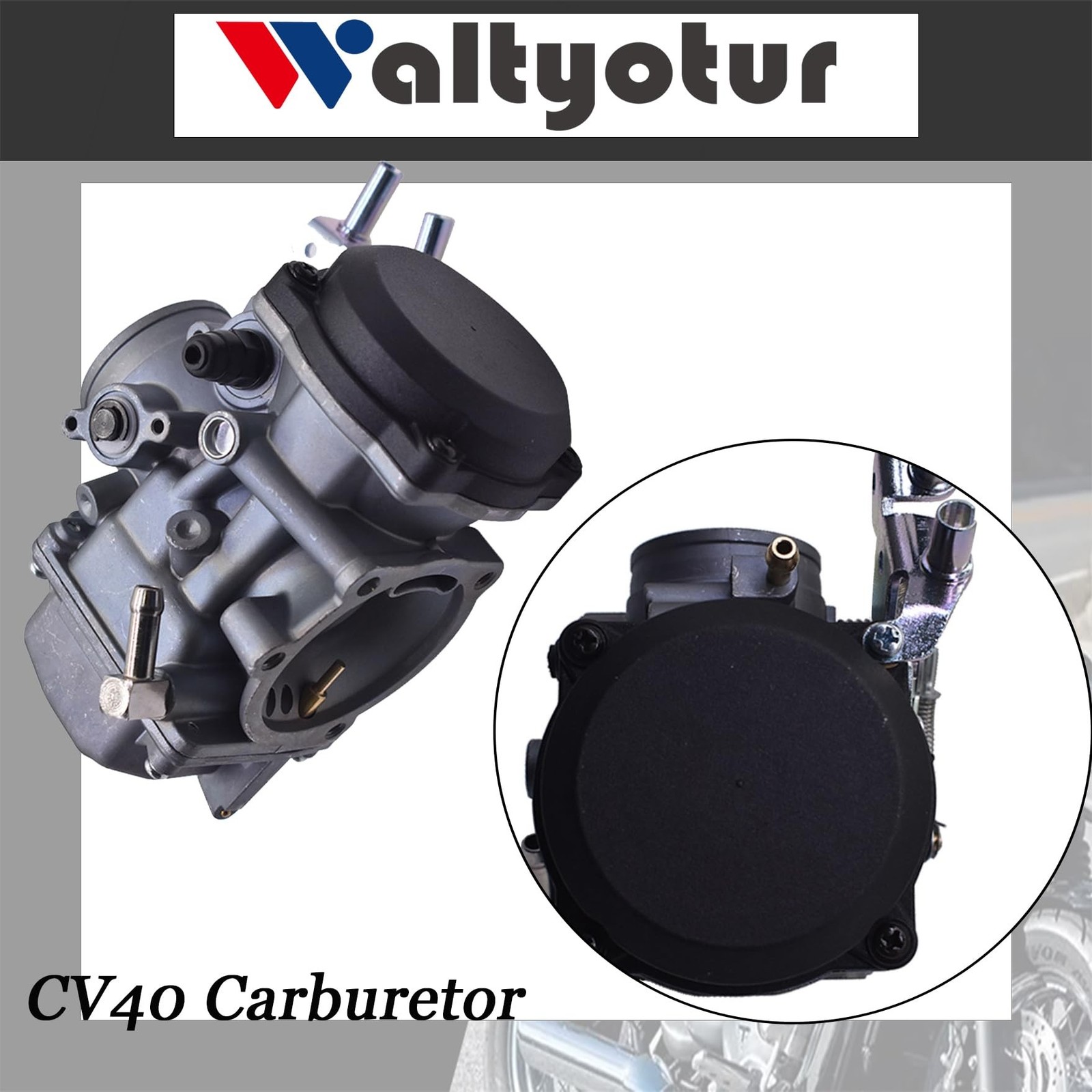 waltyotur 40mm CV40 Carburetor Replacement for Softail/Dyna/FXR/Touring/Sport…
