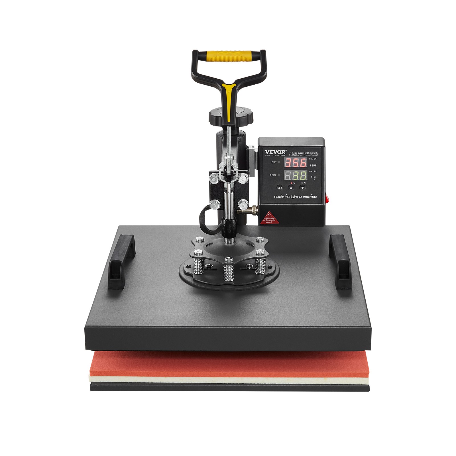 Heat Press Machine 2-In-1 15x15in Sublimation Print Transfer DIY T-shirt Cap