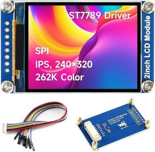 ST7789 IPS LCD Display Module 2 Inch 240×320 262K Color SPI Interface Raspberry