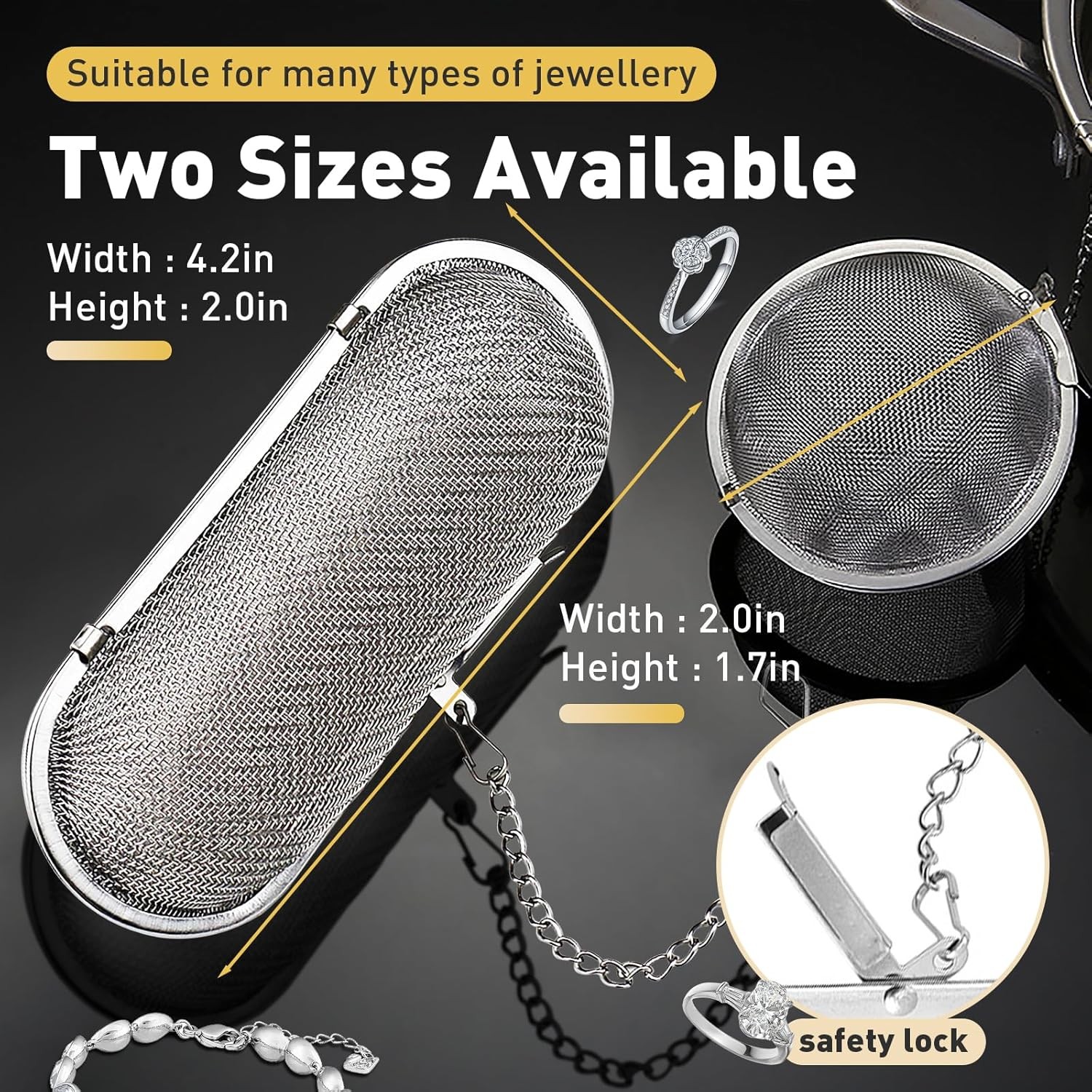 Ultrasonic Cleaner Basket, Stainless Steel Basket for Ultrasonic Jewelry