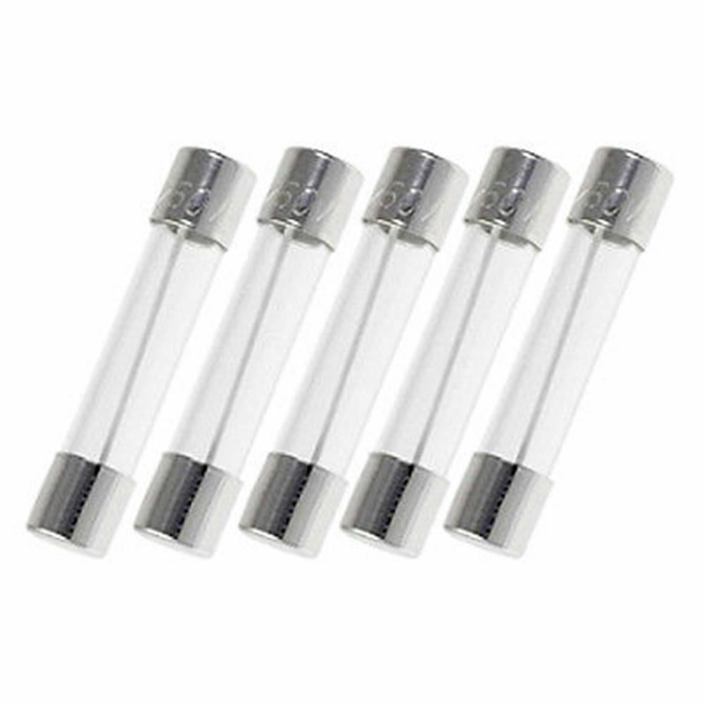 Pack of 5, AGC 500mA 250v Fast-Blow Glass Fuses, 500m Amp AGC500mA, AGC500m, 6X3