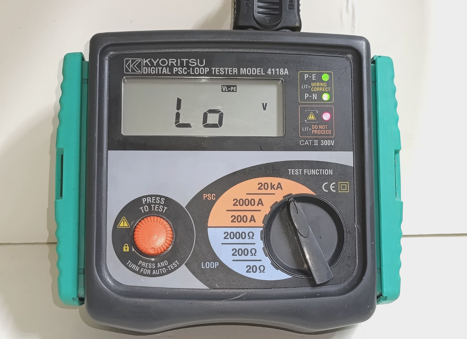 Kyoritsu Digital PSC Loop Tester Model 4118A 20kA 2000 Fault Impedance Meter
