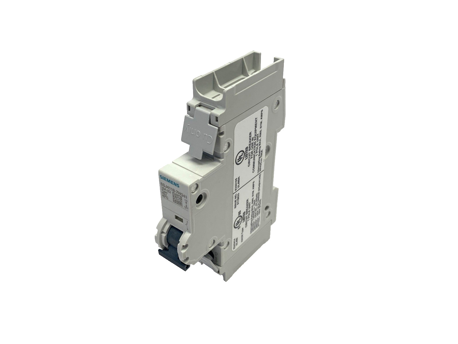Siemens 5SJ4118-7HG41 Miniature Circuit Breaker 240V 15kA, 1-Pole, C-Trip, 15A