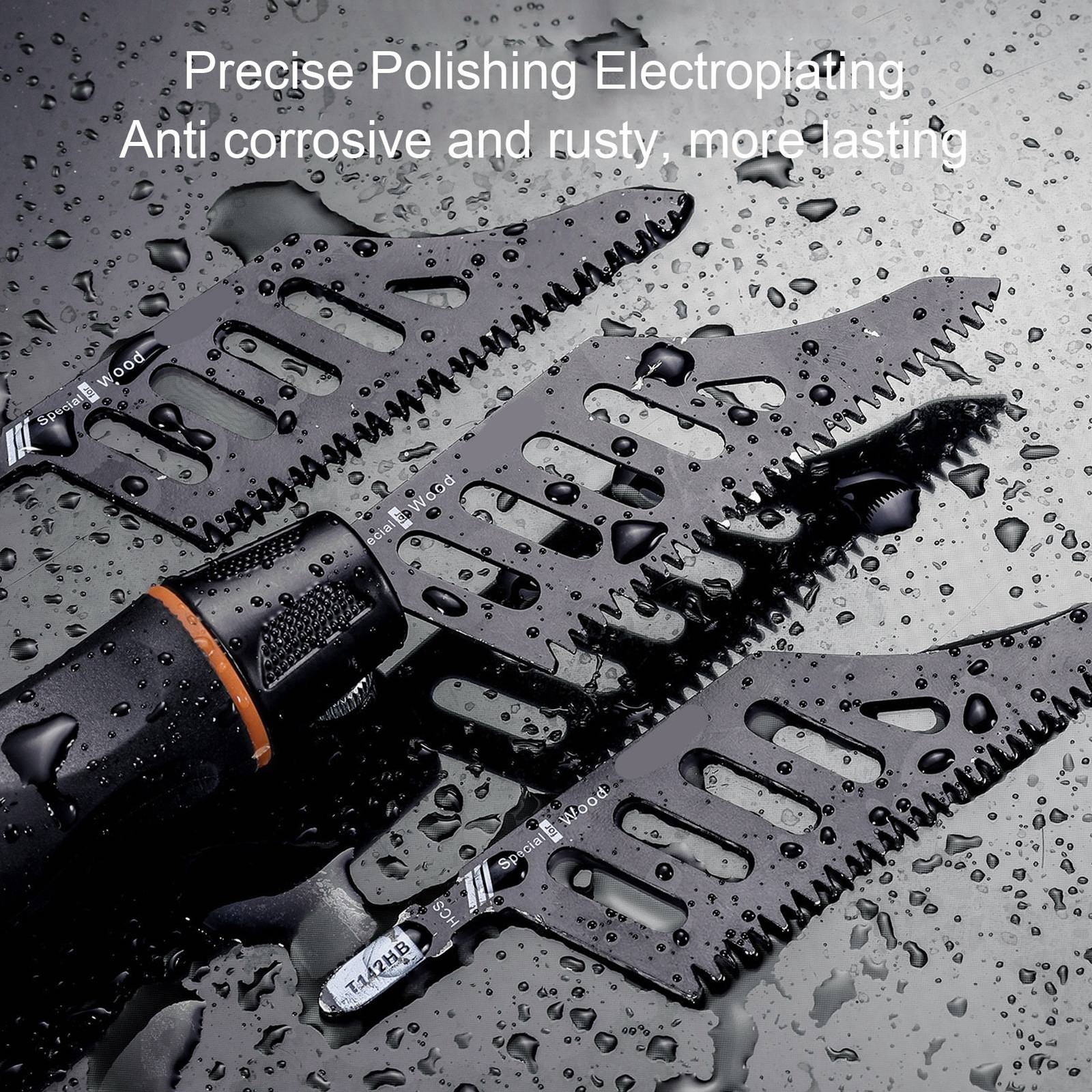 5 Pcs Flush Cutting Jigsaw Blade High Carbon Steel Irregular Curve Saw Blad Fit