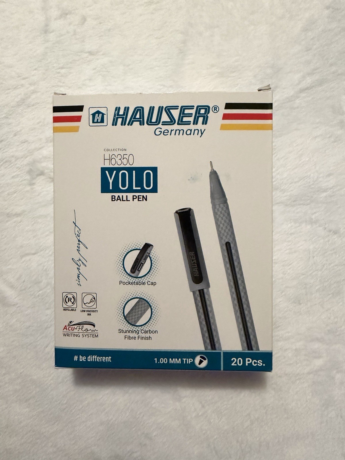 Hauser YOLO Ball Pen Pack – 1.0 mm Black Ink (20 pcs)