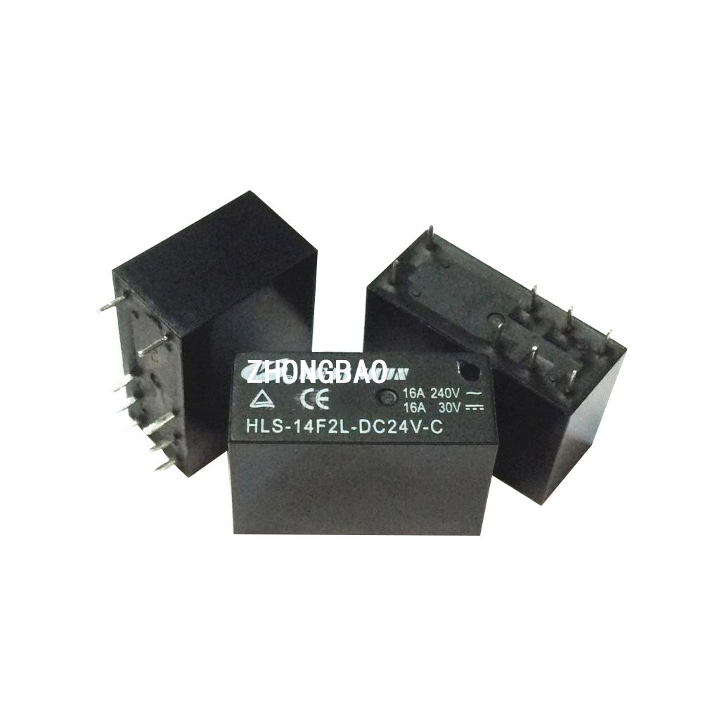 10pieces/lot HLS-14F2L-DC12V-C HLS-14F2L-DC24V-C 16A 8PINS Power Relay