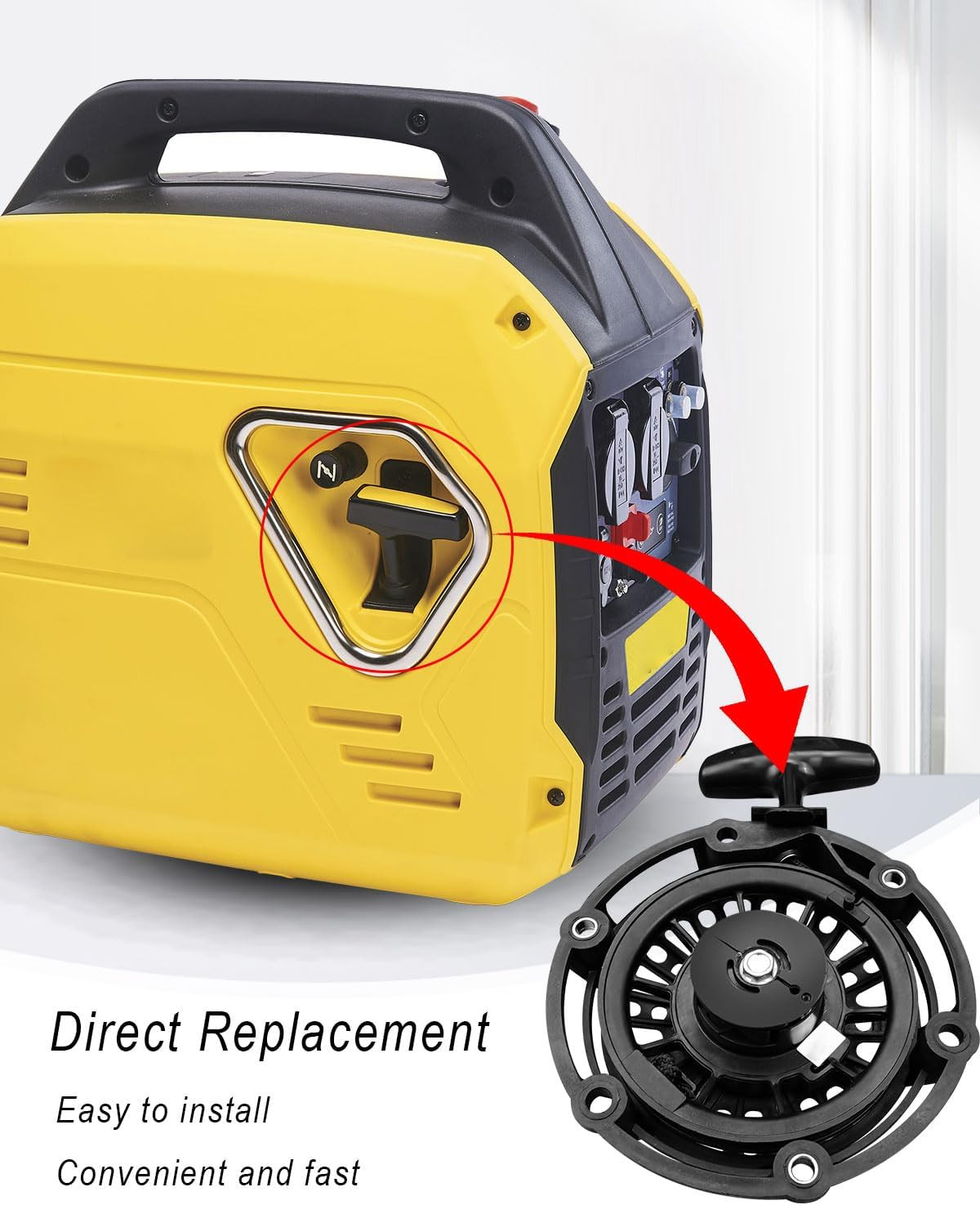 Recoil Starter Assembly Fit for Champion 2500W Inverter Generator, Pull Start Re