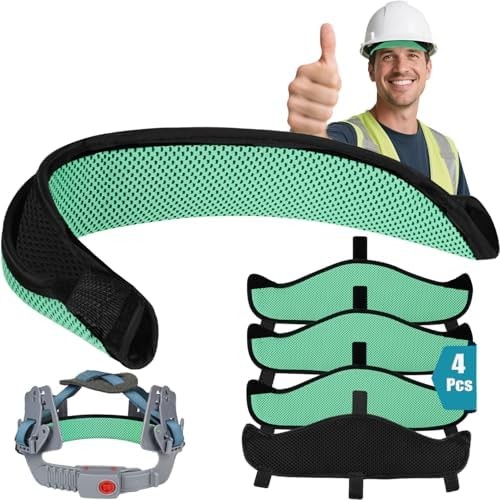 Hard Hat Sweatband 4Pcs, Innovative 3-Layer Fabric Hard Hats Sweat Bands Washabl