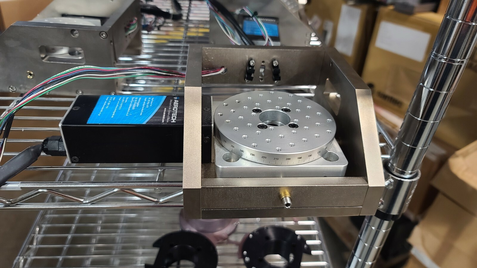 Aerotech art100 100mm 4in rotary stage stepping motor 0.001 degree accuracy
