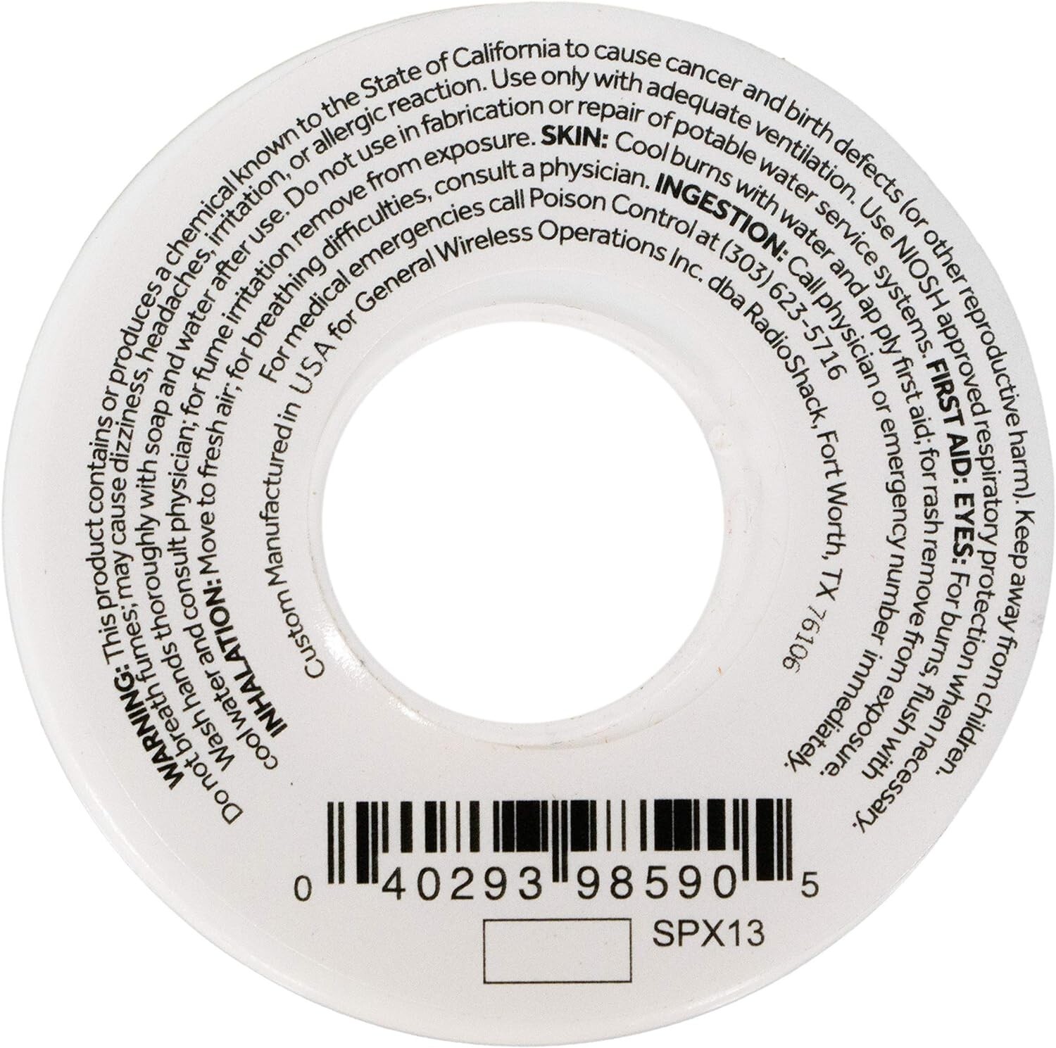 RadioShack SnCu 99.3/0.7 Lead-Free Solder, 0.062″ Diameter – 3.0 oz. Spool