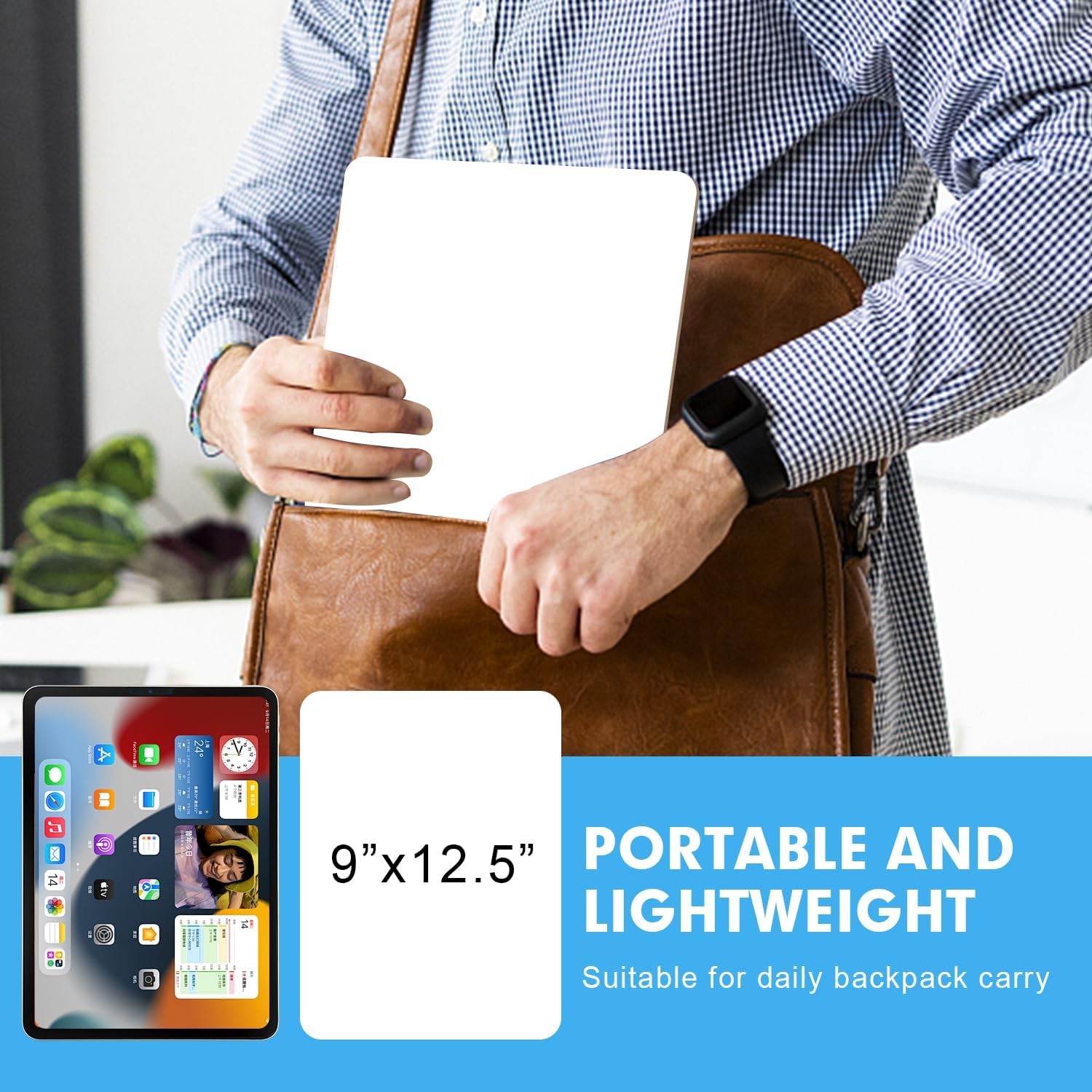 Dry Erase LapBoards, 6 Pack Double Sided 12.5 x 9 Inch Whiteboards with 6
