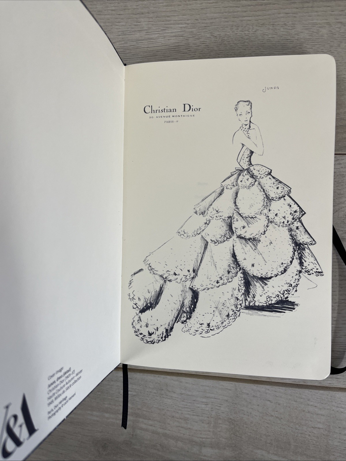 Christian Dior 1949 Junon Fashionary Sketch Book & Journal