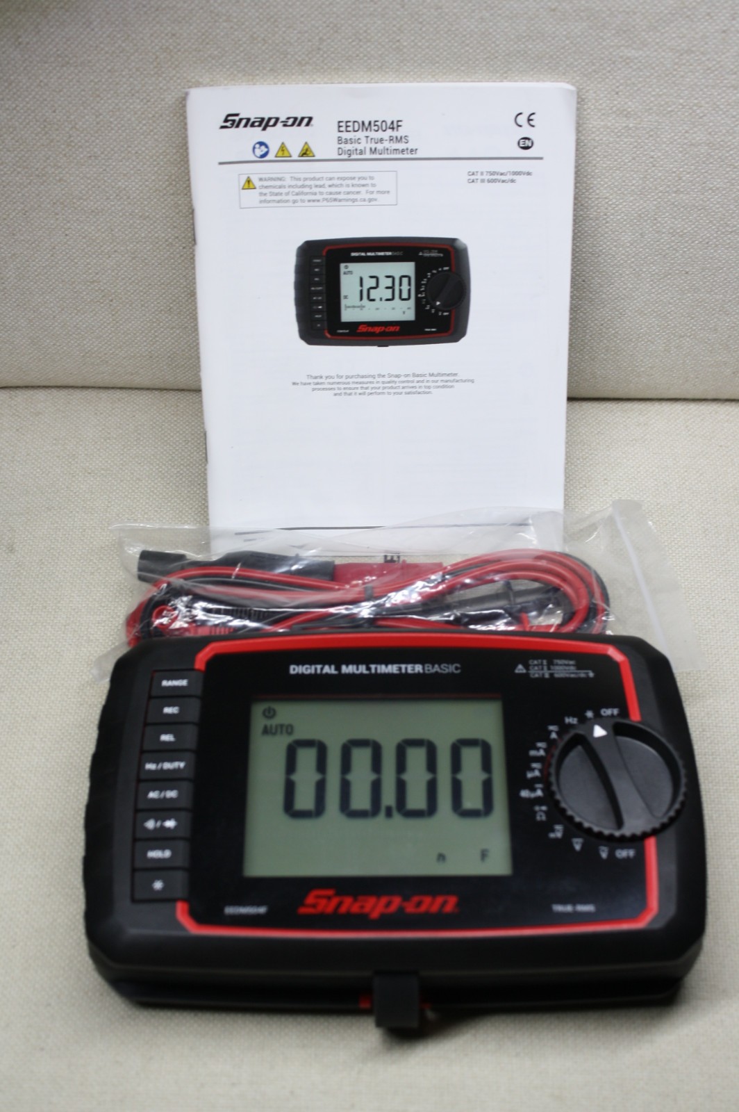 Snap-On Tools Backlit Digital Multimeter EEDM504F