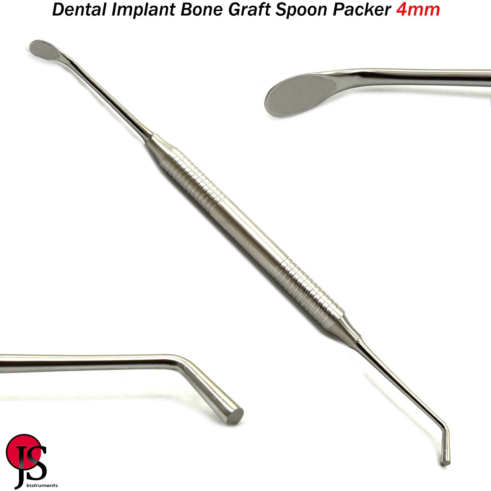 Implant Bone Grafting Instruments Compactor Plugger Scoop Bone Scraper Spoon 4X