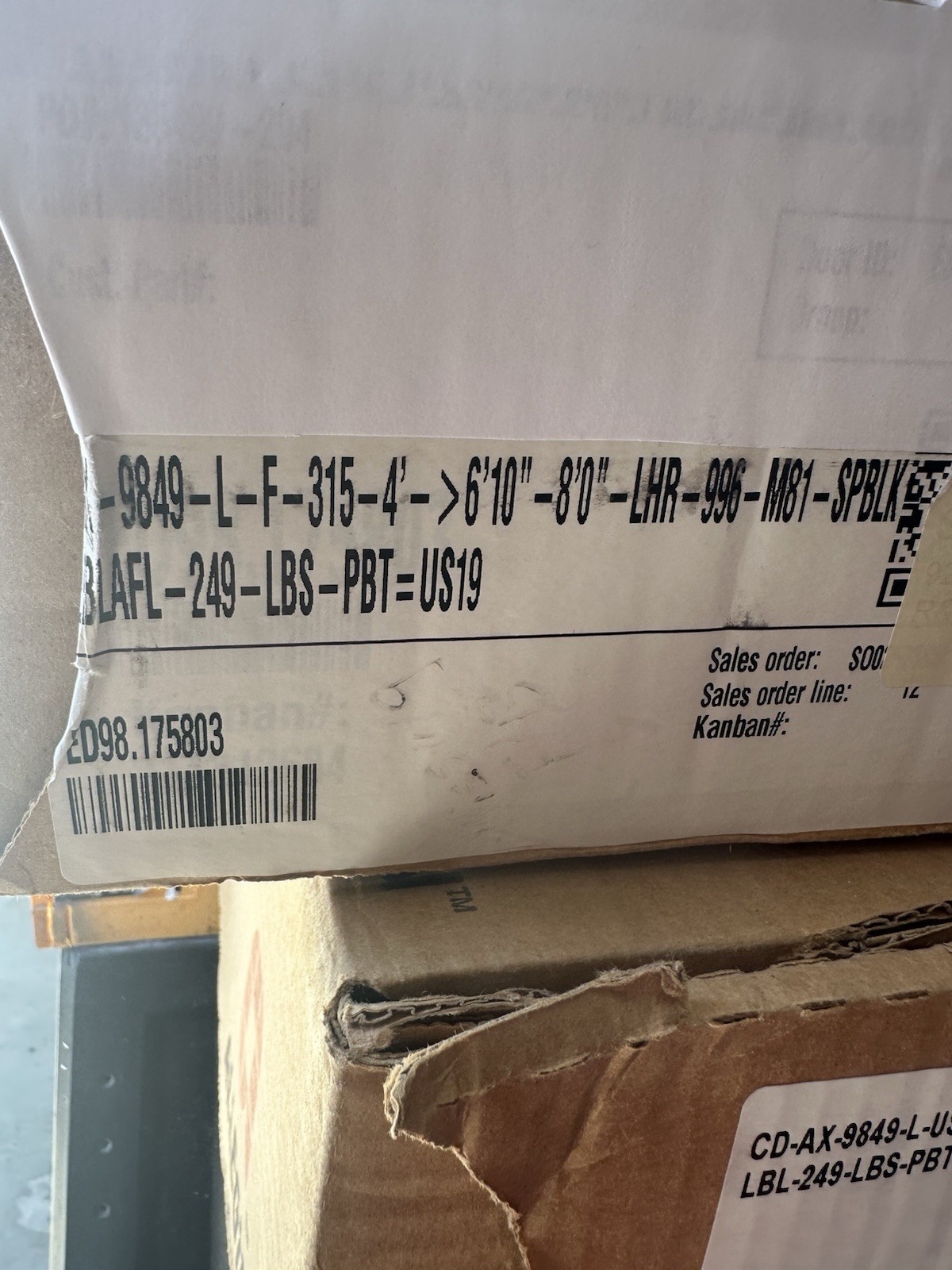 VON DUPRIN AX 9849 L F 315 4’ 6’10”-8’0” LHR 996 -M81 SPBLK LBLAFL 249LBS PBT