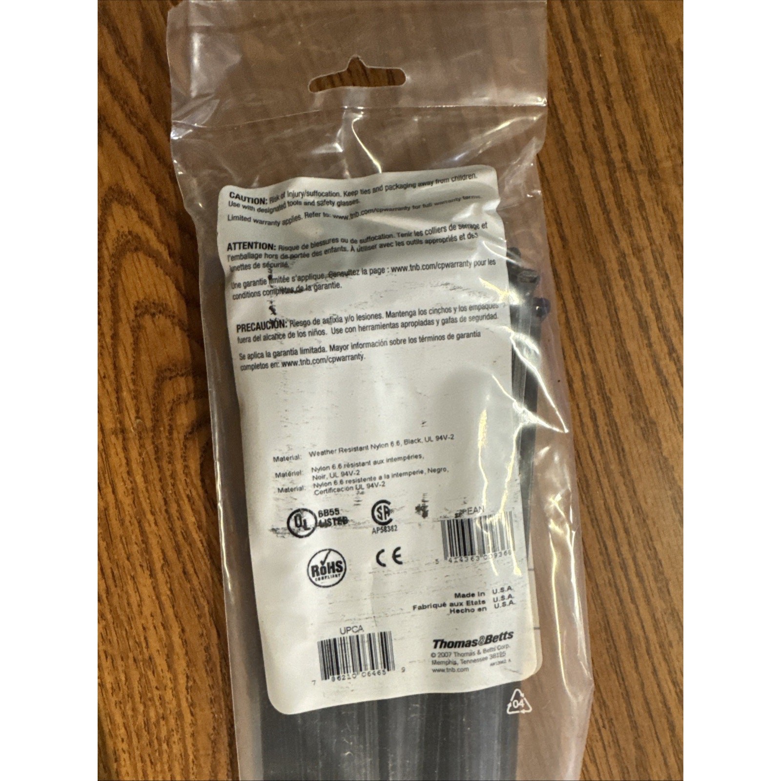 Ty-Rap High Performance Cable Ties – 14.2″ UV Black, 50 lb TS 100 Pack ge30