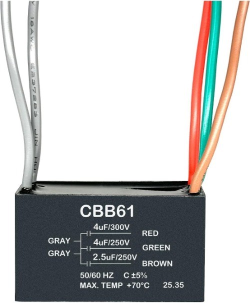 Ceiling Fan Capacitor CBB61 4uF 2.5uF 5 Wire 250V AC New Harbor Breeze Hunter