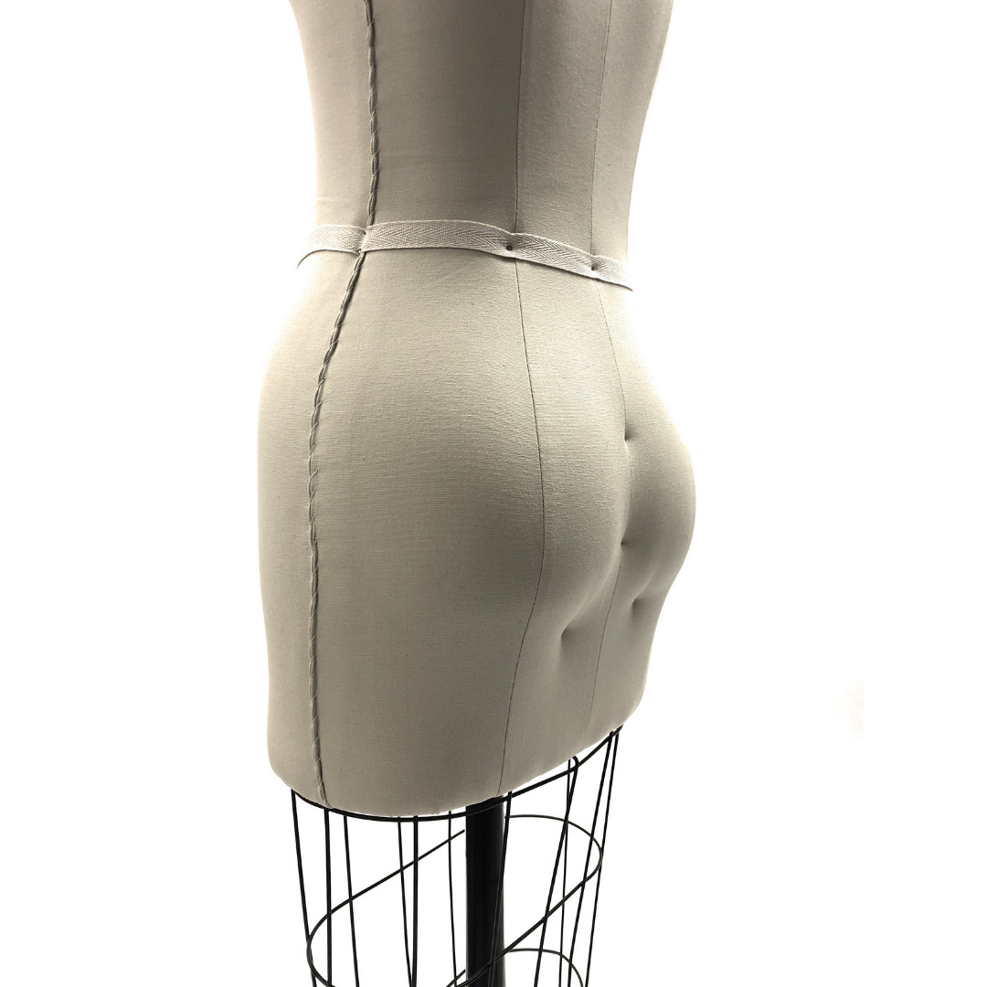 Size 4 Linen Half Body Pro Female Dress Form Mannequin with Arm & Padding Kit