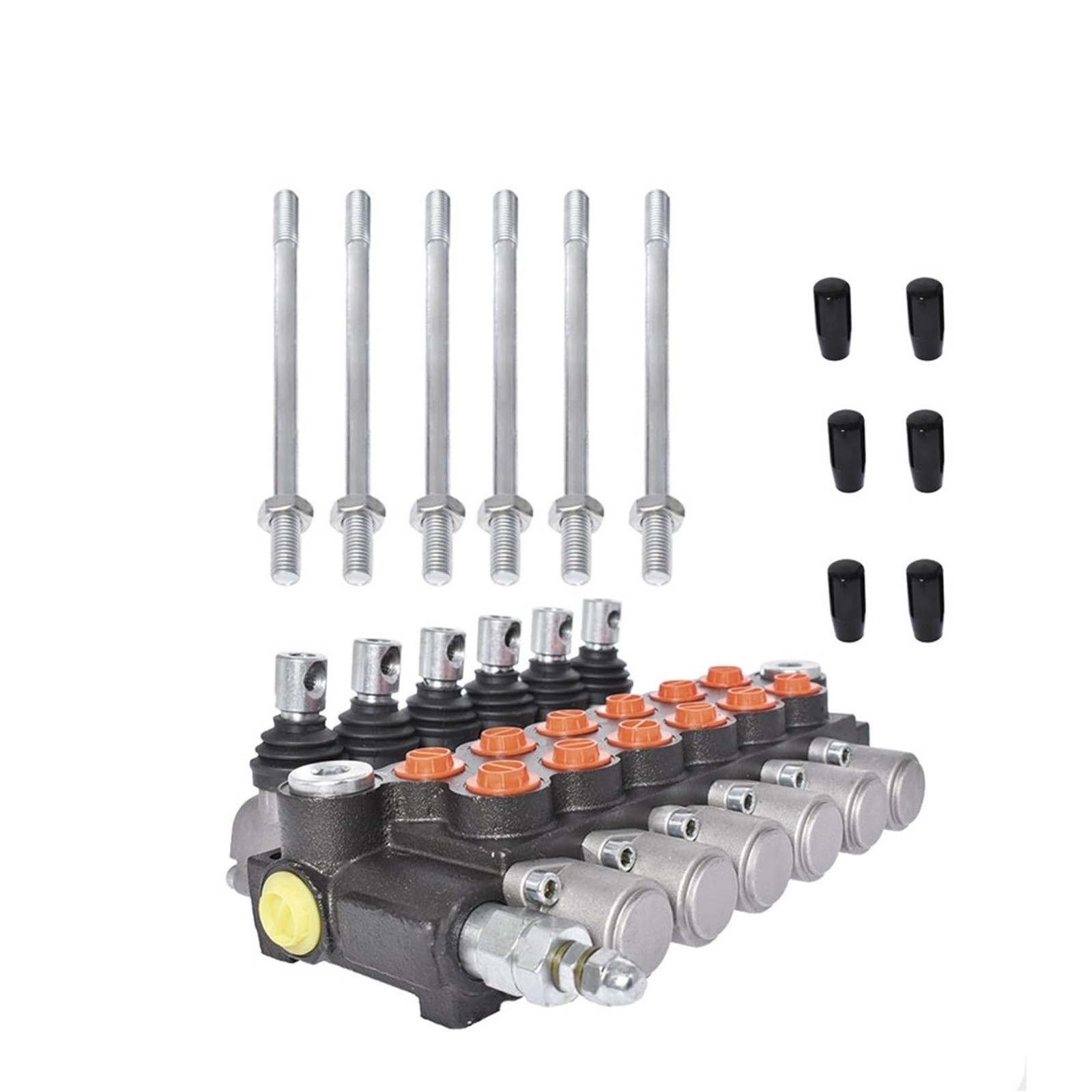 13GPM 3600PSI 6 Spool Hydraulic Control Valve SAE Ports Double Acting