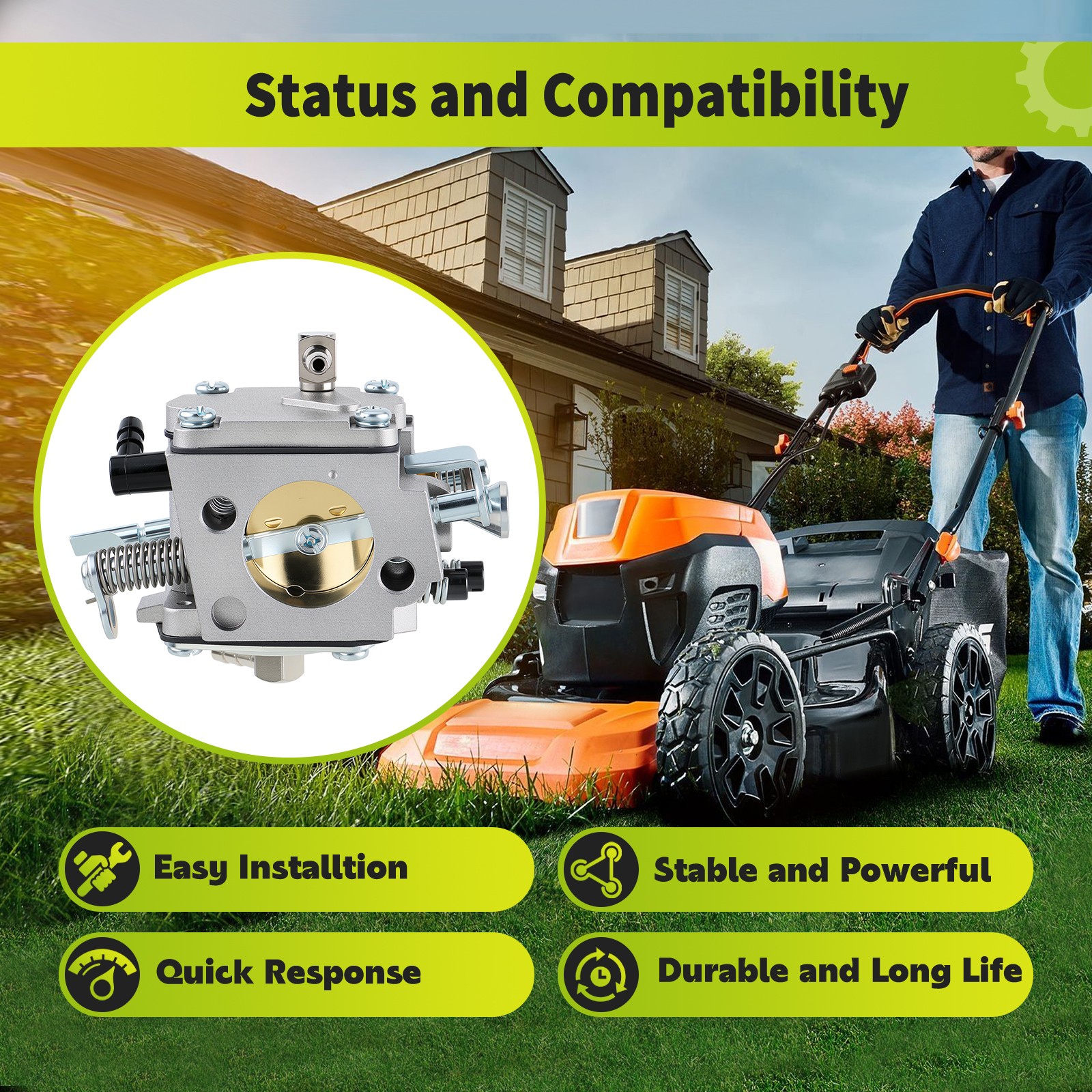 Carburetor For STIHL TS400 Concrete Cut-Off Saw 4223 120 0600 + Air Filter