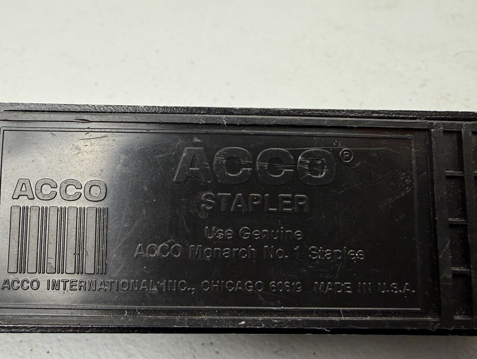 Vintage IBM Acco 30 Heavy Duty Desk Stapler Black Made in USA Chicago