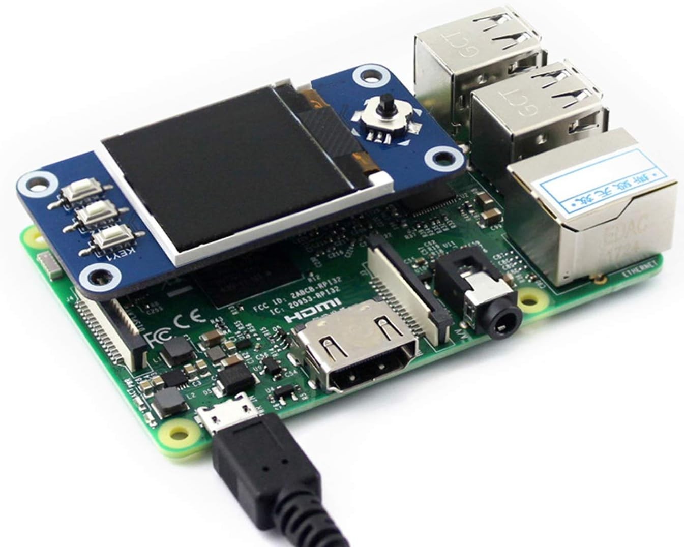 1.44-Inch High-Resolution LCD HAT for Raspberry Pi: LED Backlight and Controls
