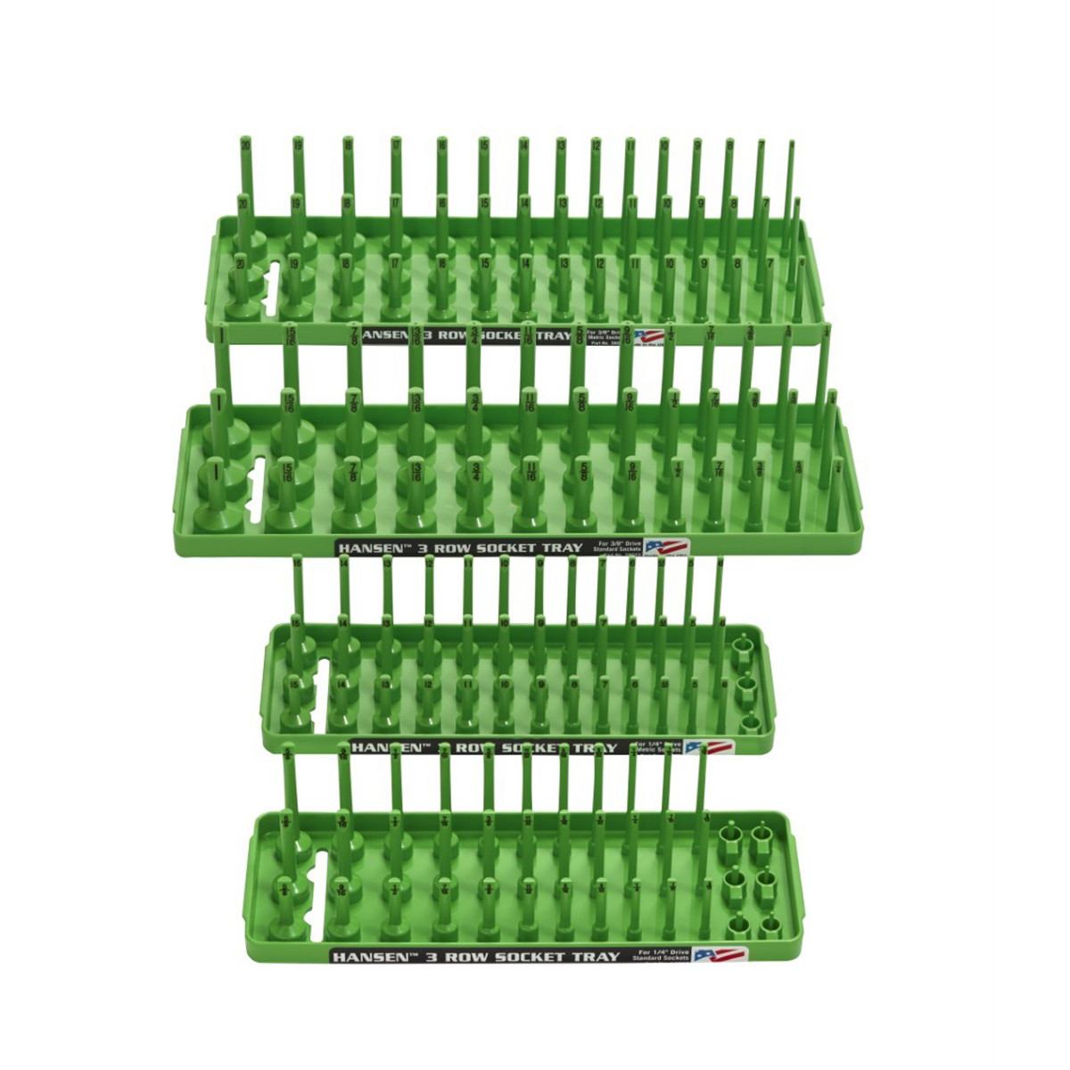 92004Hansen Global Soc Holder, Green (4-Pack)